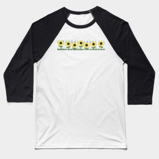 Sunflowers n Fence Watercolor Country Mugs Baseball T-Shirt